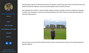 Amy Essington, Historian, website Amy Essington's professional home page.