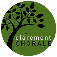The Claremont Chorale, Claremont, CA The Claremont Chorale logo, a green circle with a tree.