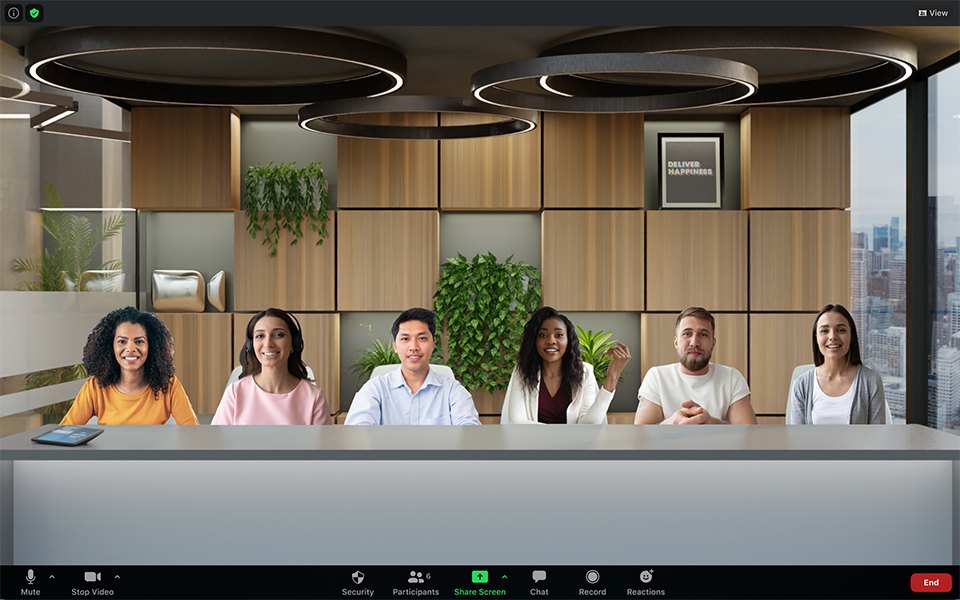 Zoom immersive view sample, boardroom